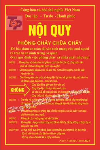 Nội quy phòng cháy chữa cháy